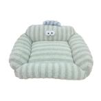 LITTLE MONSTER STRIPE SUEDE BED (GREEN) (45x55x6cm) AIC0B041GRN