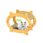 CAT SHAPE SCRATCHER WITH TOY (47.3x23.6x36cm) AIC0CST020
