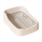 STAINLESS STEEL PET POTTY TRAY WITH RIM (ASSORTED) (59x42.5x18.5cm) AIC0TL007