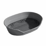 STAINLESS STEEL PET POTTY BASIN (GREY) (MEDIUM) (70x46x16.8cm) AIC0TL009M