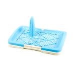 PET PEE TRAY WITH REMOVEABLE POST (BLUE) (SMALL) (47x34x5.5cm) AIC0TL012S