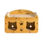 CAT SCRATCH BOARD WITH CAT HOUSE DUAL ENTRY (51x25x30cm) AIC0CST024