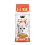 SAVOURY SOUP POUCHES FOR CATS  SALMON 50ml X 6 KC88108