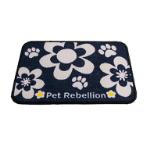 ABSORBENT FOOD MAT - DINNER MATE FLOWER (BLACK) (40x60cm) PRE0DMFLOWERBLACK