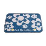 ABSORBENT FOOD MAT - DINNER MATE FLOWER (BLUE) (40x60cm) PRE0DMFLOWERBLUEGREY