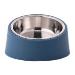 STAINLESS STEEL ELEVATED 15 DEGREE BOWL (BLUE) (15.4x11x8.5cm) AIC0BW048BU