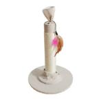 CANDY CAT SCRATCHING POST WITH FEATHER TOY (BEIGE) (35x35x53cm) AIC0CST022S