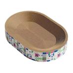 COLOUR GEOMETRY CORRUGATED CARDBOARD CAT SCRATCHING BOARD (55x39x9cm) AIC0CST028