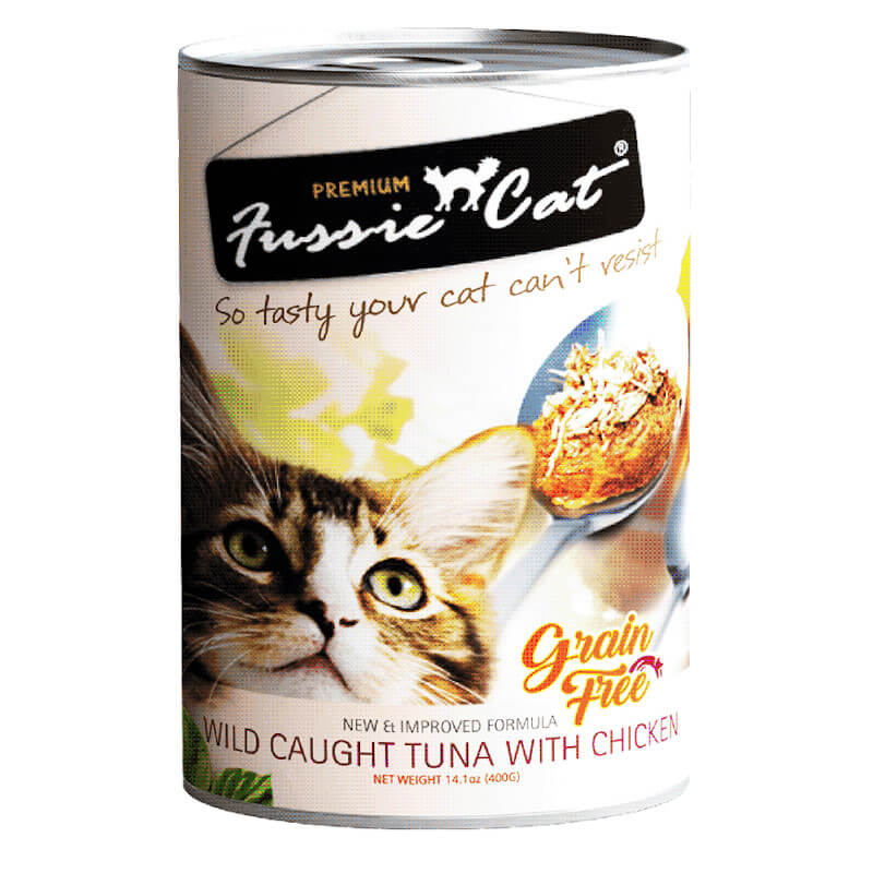 Fussie cat canned sales food