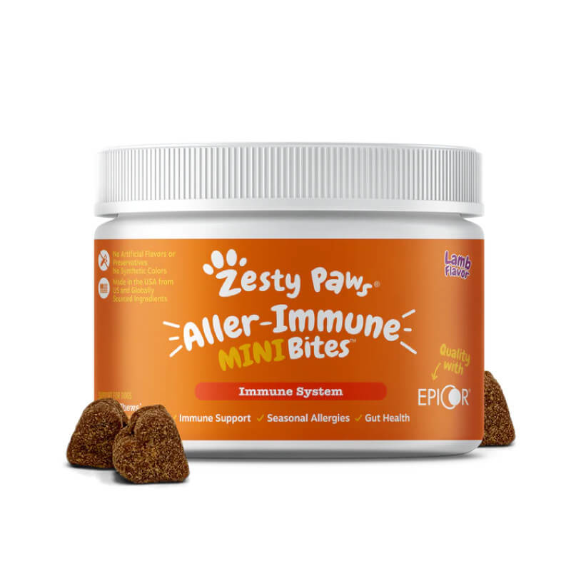 Zesty Paws Aller Immune Bites Apple Peanut Butter 90 Counts Dog