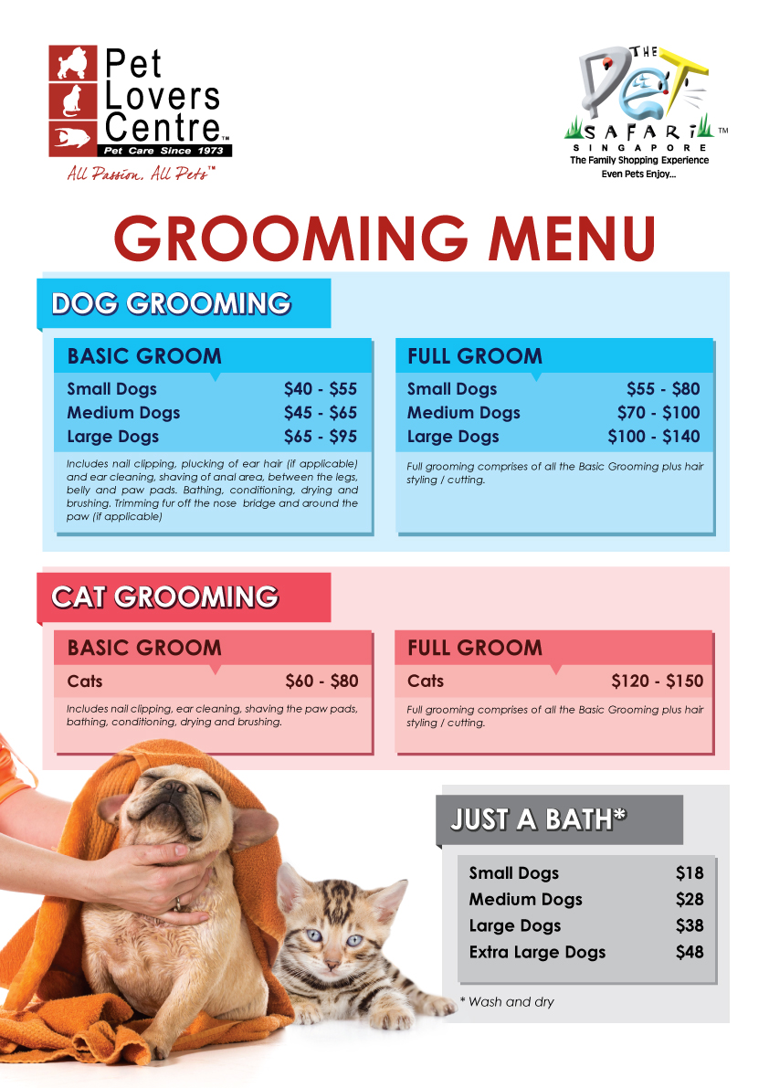 pet lovers centre grooming